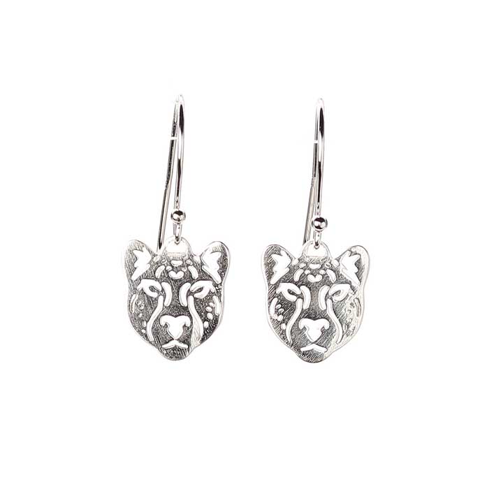 Leopard Earrings - Sterling Silver