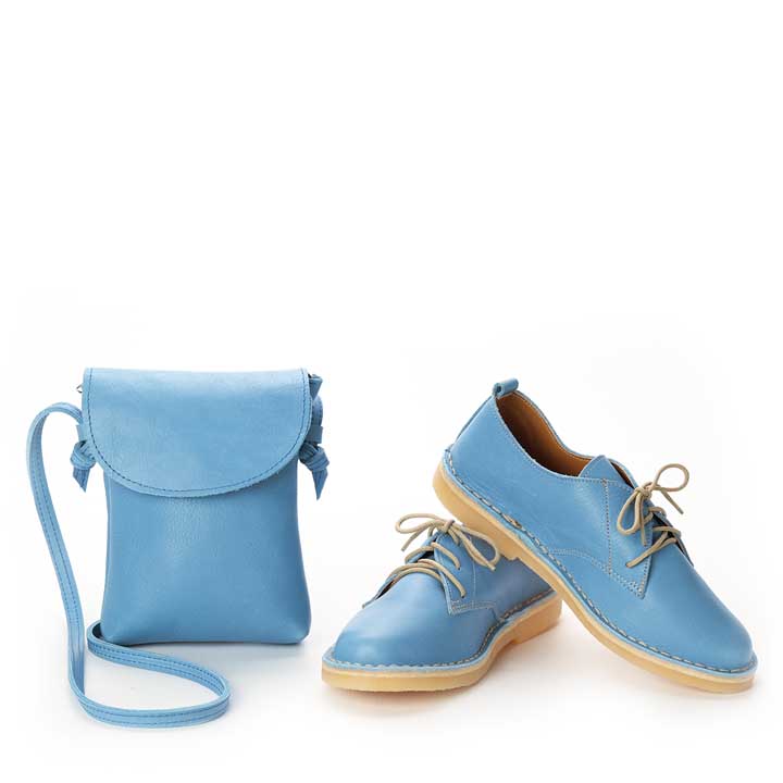 VELLIES &amp; Compact Sling Bag | Blue Leather
