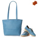 VELLIES & Shopper Handbag | Blue Leather