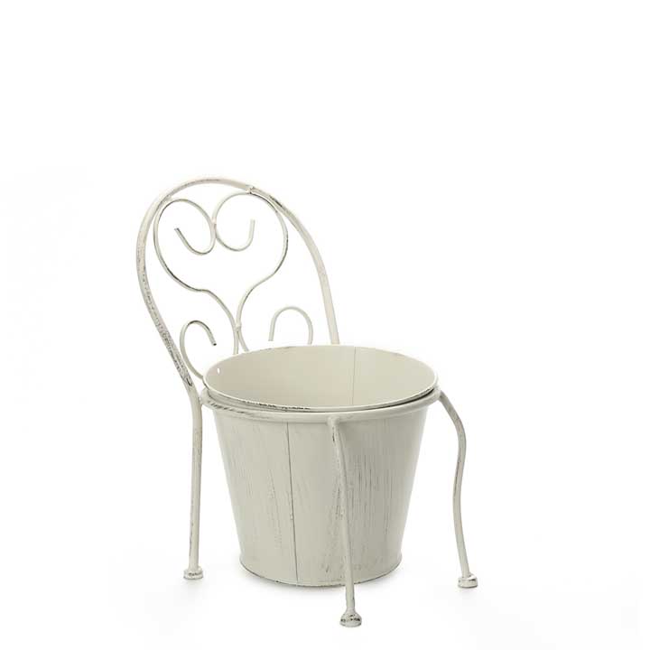 Chair Plant Holder - White - 16 cm