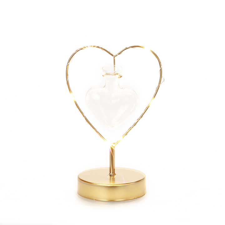 Light My Heart Bud Vase Stand - Gold