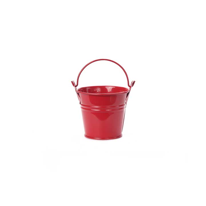 Red Bucket Planter - 6 cm