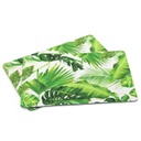Palm Leaves Print Placemat Set (43cmx29cm) | felt with PVC backing - white