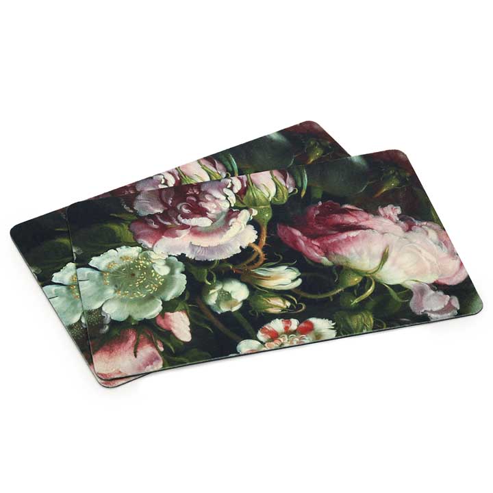Floral Print Placemat Set (43cmx29cm) | felt with PVC backing