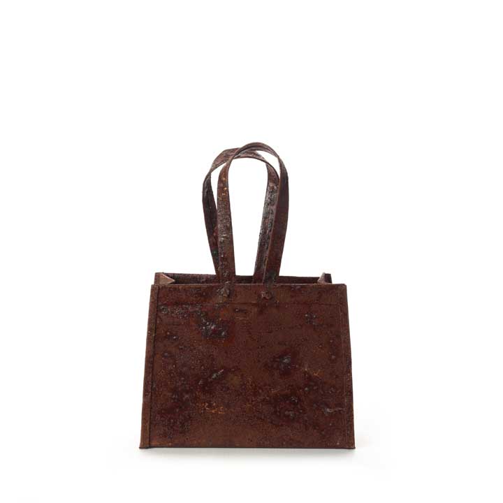 Rustic Metal Handbag Planter | height +/- 25cm