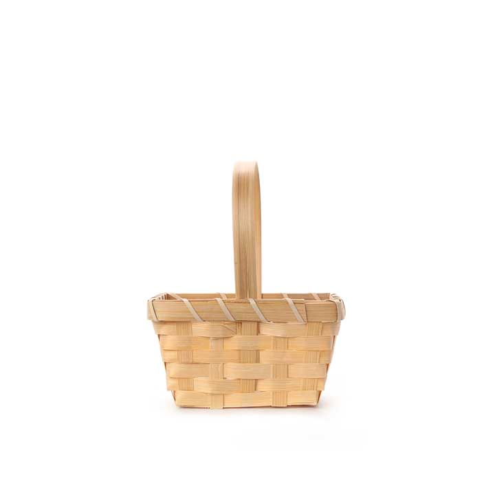 Square Light Brown Basket (7.5cmx11cm) | with handle