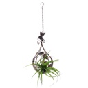 Bird Nest Hanging Metal Candle Holder | with Air Plant