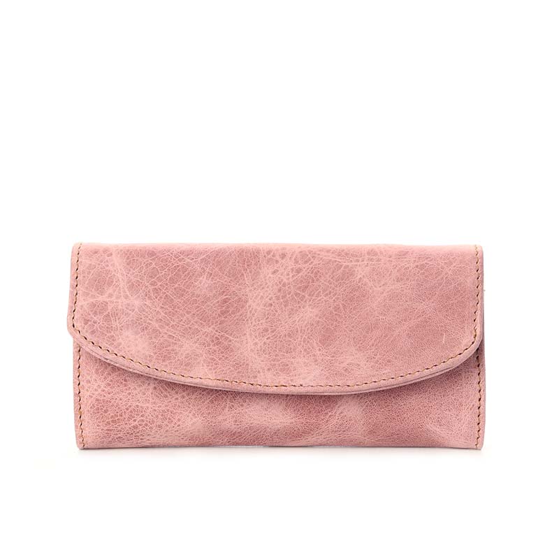 Ladies Leather Tri-fold Wallet - Pink