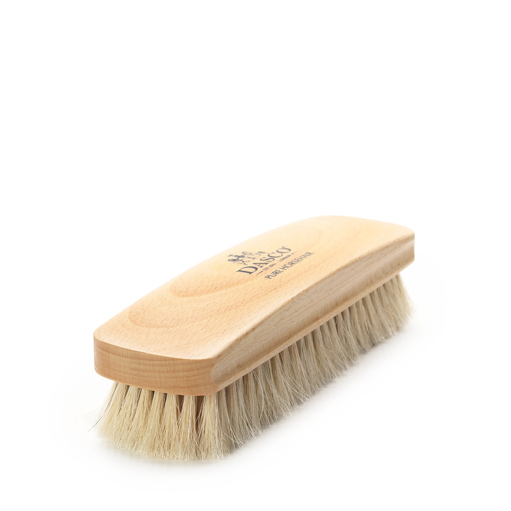 Leather Shoe Cleaning & Polishing Brush (cream) | with horsehair bristles