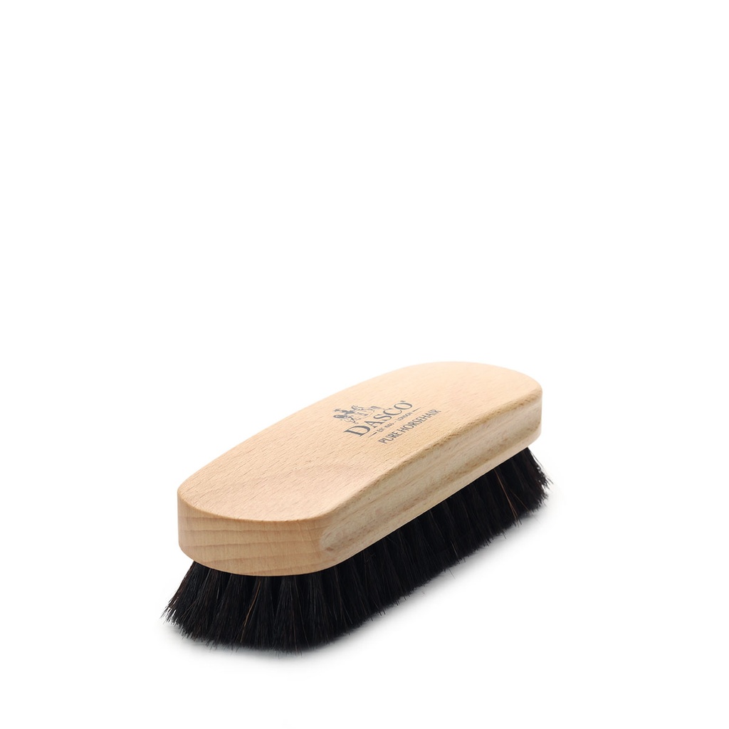 Leather Shoe Cleaning & Polishing Brush (brown) | with horsehair bristles