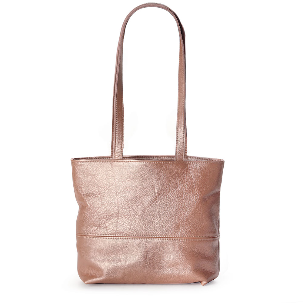 Shopper Handbag | Rose Gold Leather