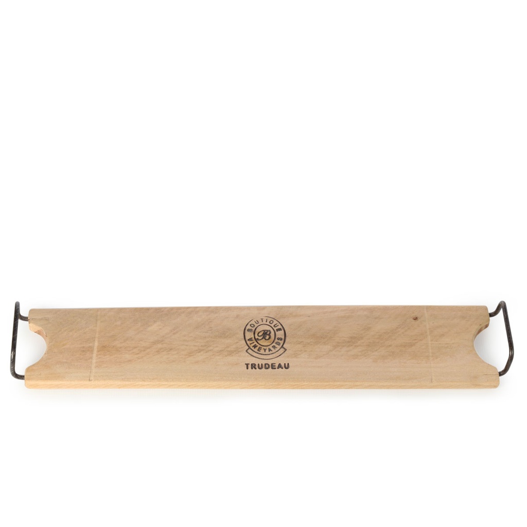 Rectangular Pine Wood Tray Board (58x11cm) | with iron handles