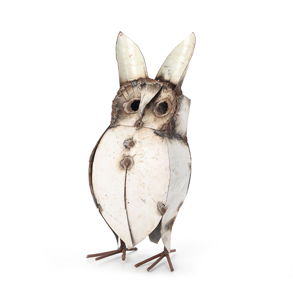White Metal Owl (height:25-45cm)