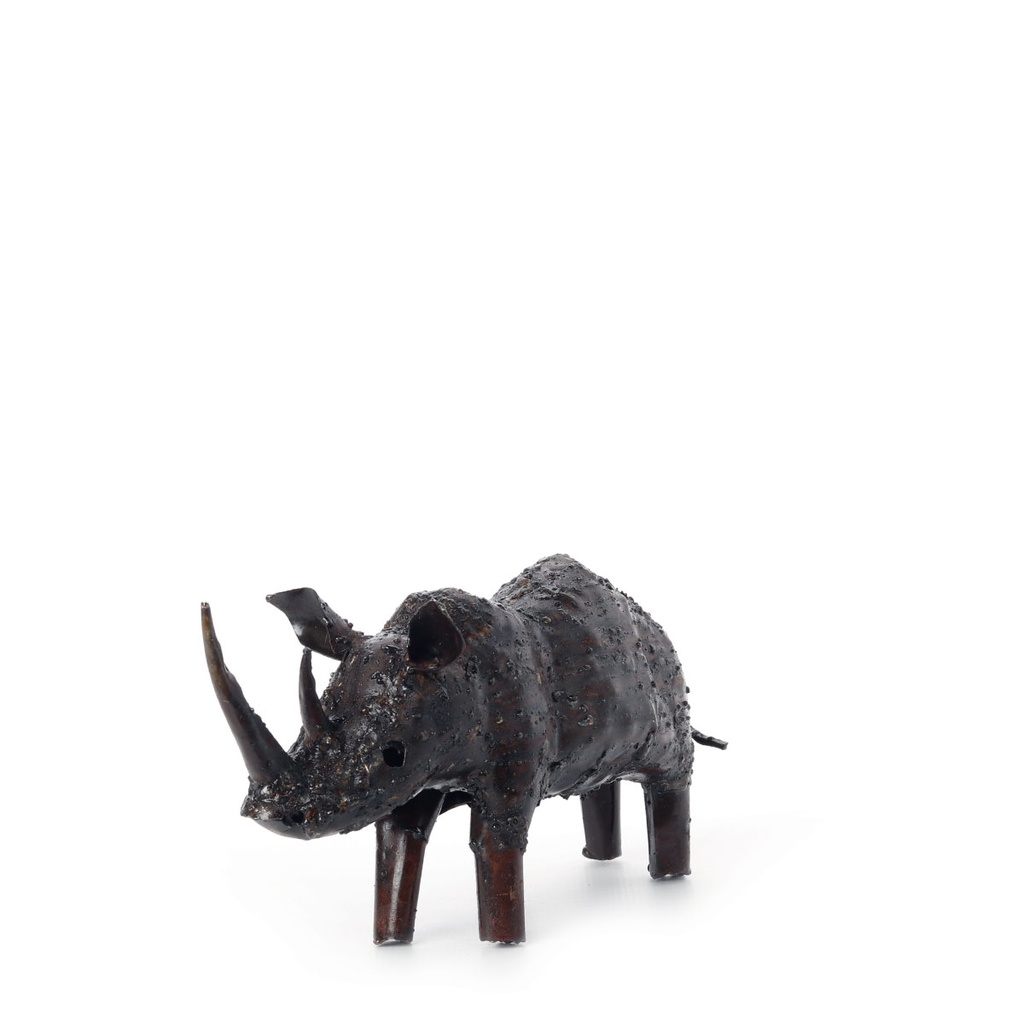 Metal Rhino Garden Ornament | height +/- 15cm