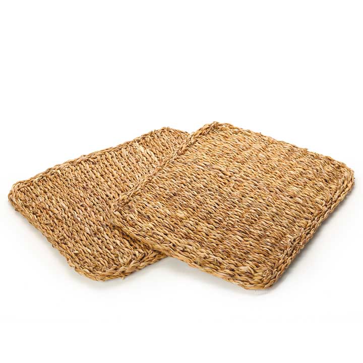 Brown Woven Placemat Set (40cmx35cm) | straw
