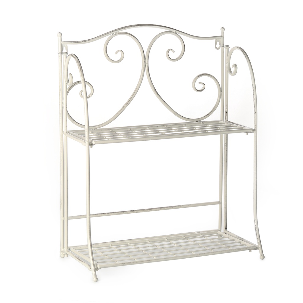 2-in-1 Metal Double Display Shelf (56x45cm) | standing or wall mounted