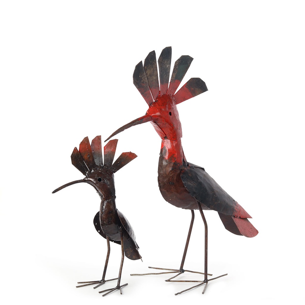 Metal Hoopoe Bird Set of 2 (height:25-50cm)