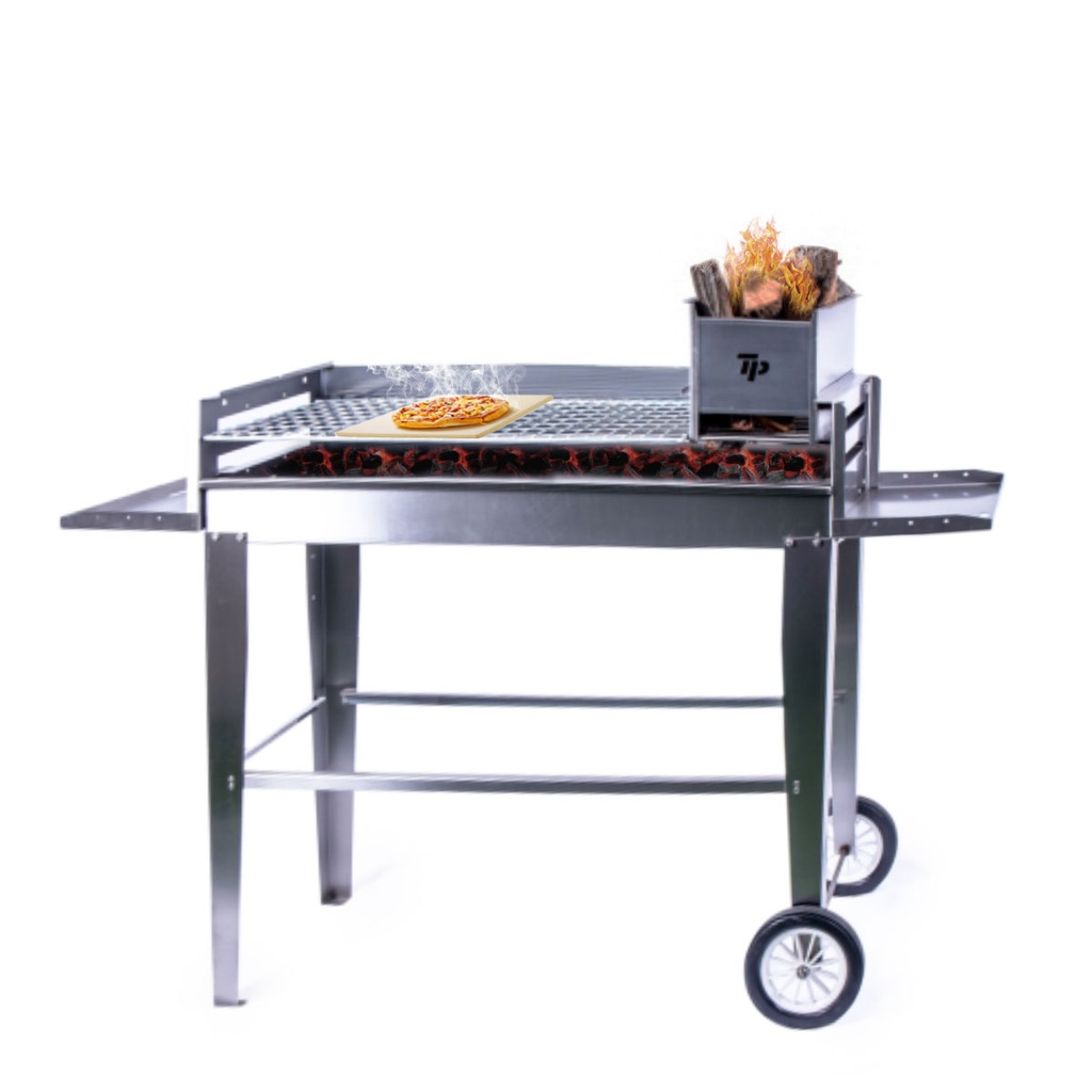Stainless Steel Patio Deluxe Mobile Braai 900 | with ember maker