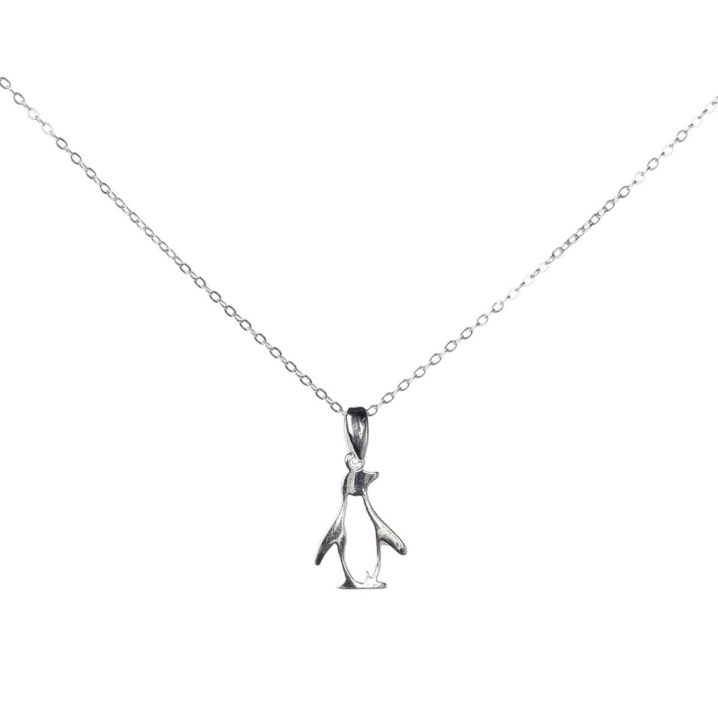 Penguin Pendant Necklace - Sterling Silver