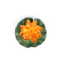 Artificial Orange Floating Lotus (15cm)