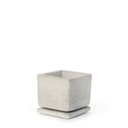 Square Concrete Pot (13x13cm) | with drip tray