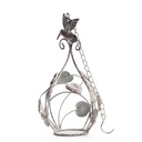 Bird Nest Hanging Metal Candle Holder - grey