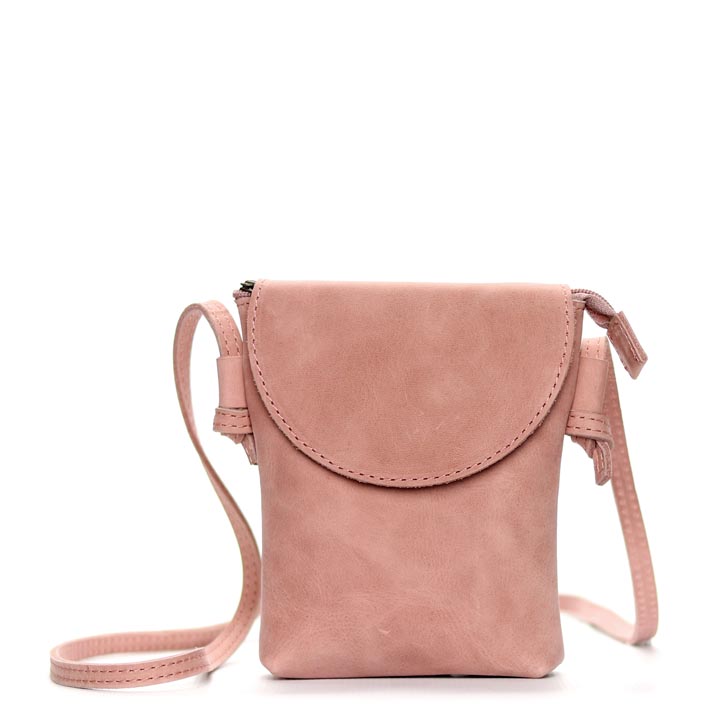 Simple Elegance (small) Sling Bag | rose pink leather