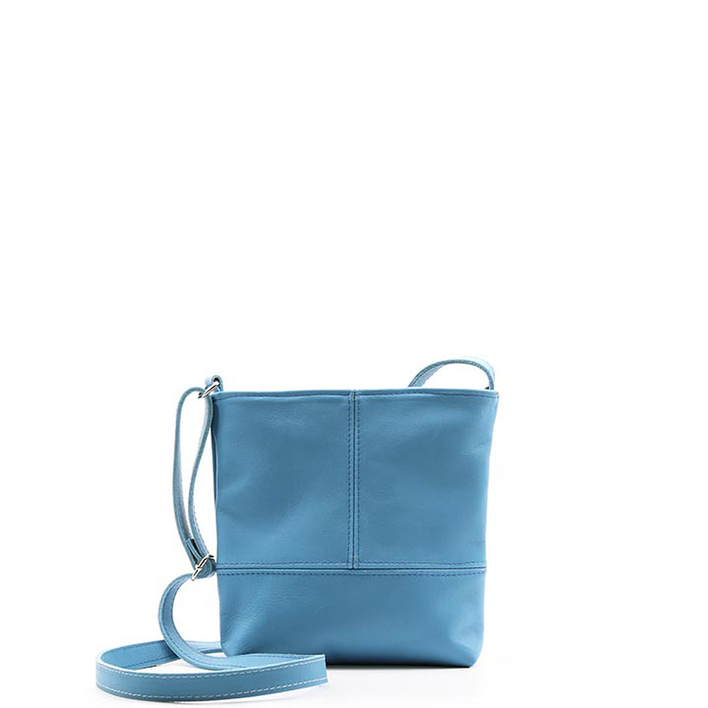 Linear Whispers (medium) Sling Bag | sky blue leather