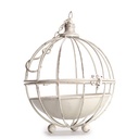 Decorative Hanging Metal Ball (20cm) - cream-white