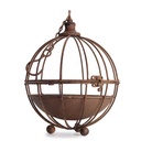 Decorative Hanging Metal Ball (20cm) - rust brown