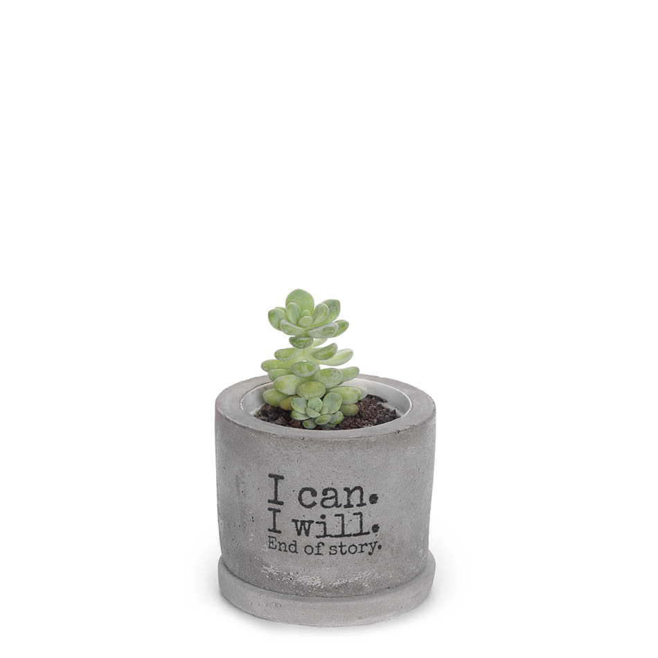 Printed Concrete Pot (7cm) | I can. I will.