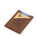 Men’s Deluxe Card Sleeve Holder | walnut brown leather