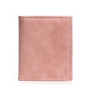 Slim Bifold Card Holder - rose pink leather