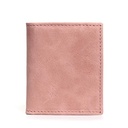 Slim Leather Bifold Card Holder - rose pink