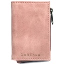 Small Slim Ladies Leather Wallet (8 card slots) | rose pink