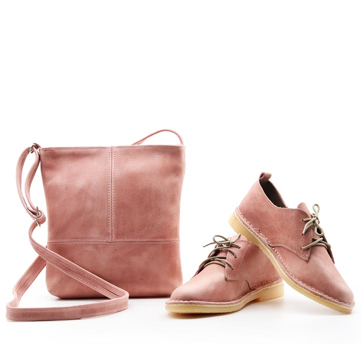 VELLIES & Simple Sling Bag | Pink Leather