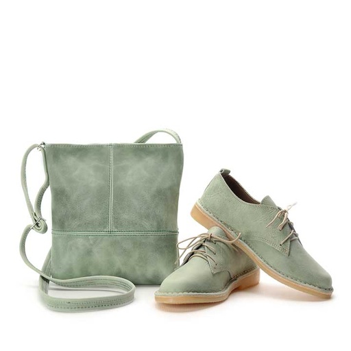 VELLIES & Simple Sling Bag | Mint Green Leather