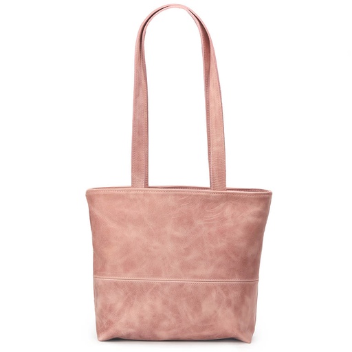 [bag-hand-shop-pink] Shopper Handbag | Pink Leather
