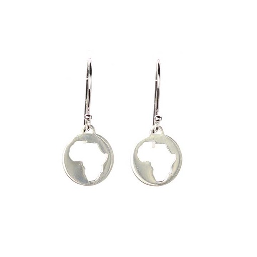 [jew-ear-afr--ster-sil] Africa Earrings - Sterling Silver