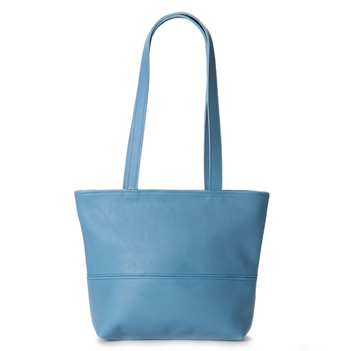 [bag-hand-shop-blue] Shopper Handbag | Blue Leather