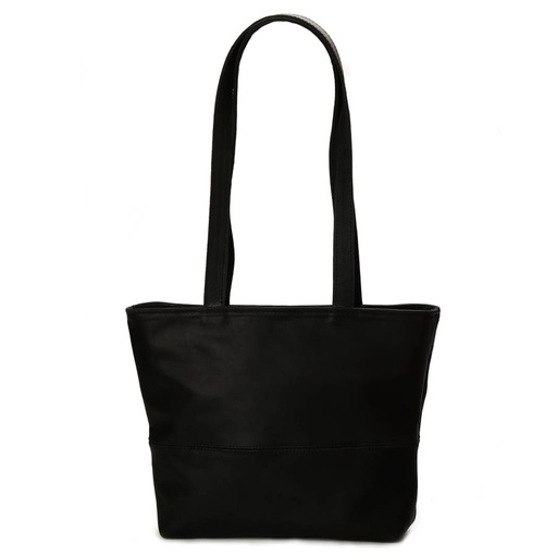 [bag-hand-shop-black] Shopper Handbag | Black Leather