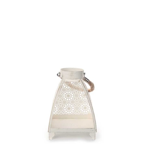 [dec-han-flo-lan-sml] Vintage Cream Lantern (small)