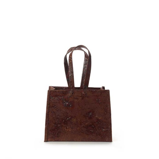[dec-rust-han-bag-lrg] Rustic Metal Handbag Planter | height +/- 25cm
