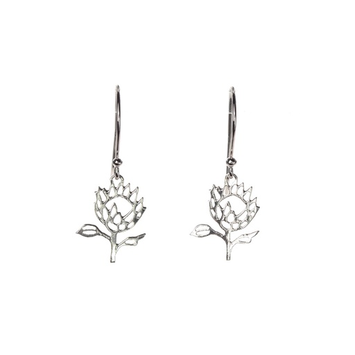 [jew-ear-pro-ster-sil] Protea Earrings - sterling silver