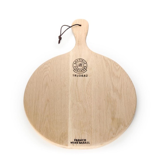 [kit-cut-piz] Round French Oak Pizza Board (37cm) - with handle