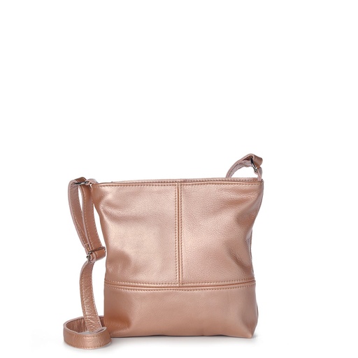 [bag-sling-simple-ros-gol] Simple Sling Bag | Rose Gold Leather