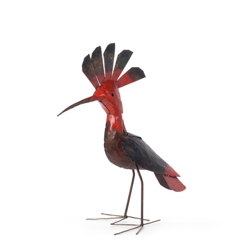 [orn-met-hoo-50cm] Metal Hoopoe Bird Garden Ornament (large) | height +/- 50cm