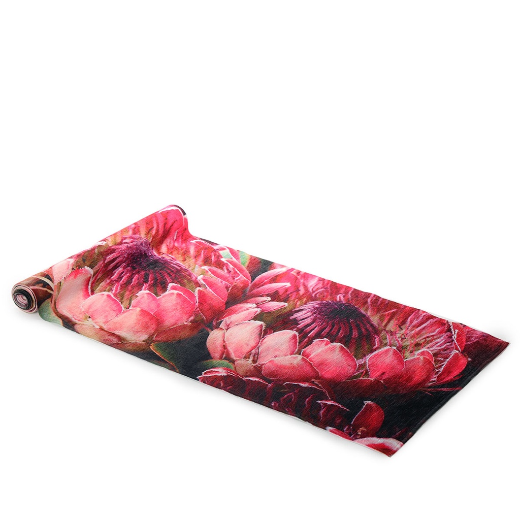 Pink Protea Chenille Table Runner (230x40cm)