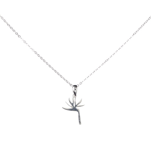 [jew-nec-stre-ster-sil] Strelitzia Pendant Necklace - Sterling Silver