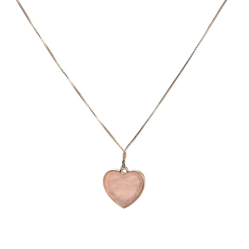 Pink Heart Pendant | with gold adjustable chain